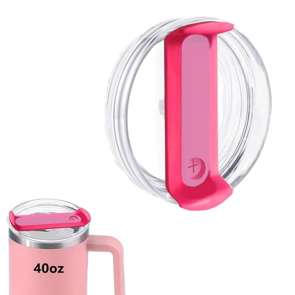 Replacement Lid for Cup 40 oz, Dustproof Spill Proof Tumbler Cover, Splash Resistant Straw Lid, Fits and Other Mugs, Hot Pink