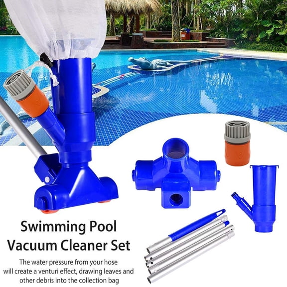 Portable Swimming Pool Jet Vacuum Cleaner Head, Pool Fountain Vacuum Brush Cleaner Tool, Manual Pool Cleaning Accessory for Above Ground Inground Pools Spa