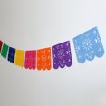 thumbnail image 5 of KAKOWELY 2 juegos de banderines cuadrados coloridos con huecos, banderines con temática de piñata, banderines de papel colgantes, decoración para fiestas, suministros, 5 of 5