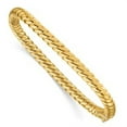 thumbnail image 3 of Auriga Fine Jewelry 14K Yellow Gold Polished Square Twisted Bangle for Women, 3 of 6