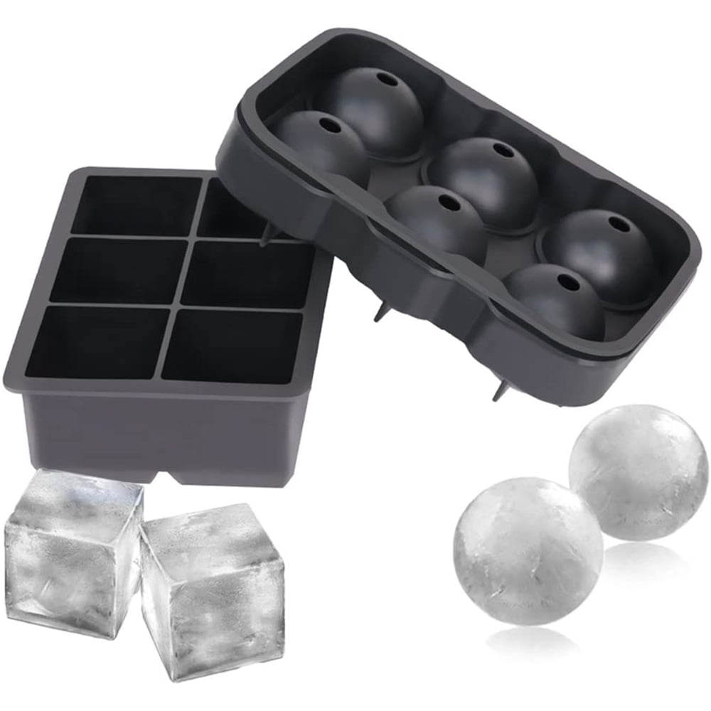 Details about   Round Ice Ball Maker Silicone 3D Large Sphere Molds Cube Whiskey Cocktails Party 