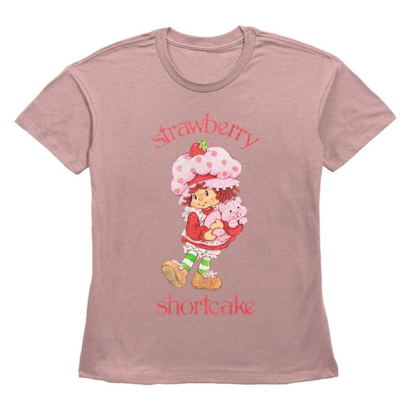 Women's Strawberry Shortcake Cute Berry Cat  Graphic T-Shirt