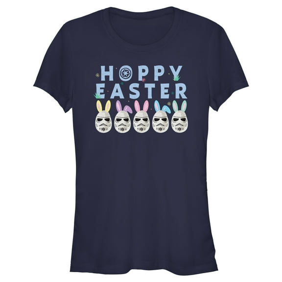 Junior's Star Wars: A New Hope Stormtrooper Easter Eggs  Graphic Tee Navy Blue X Large