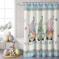 thumbnail image 5 of Easter Shower Curtain Gnome Bunny Shower Curtains for Bathroom Decor, Waterproof Polyester Shower Curtain Set with Hooks, Extra Long 72" x 78" Happy Easter Eggs Carrot Floral, 5 of 9