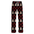 thumbnail image 5 of Lumtrix Christmas Pajamas For Women Casual Xmas Nordic Graphic Pajamas Bottoms Casual Elastic Waist Palazzo Pants Fall Pajamas Wine S, 5 of 6