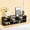 Black, variant on Wood Modular TV Stand, Free-Combination Open Storage Media Console, Modern Minimalist Entertainment Center, Adjustable TV Cabinet for Living Room, Bedroom, Apartment