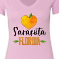 thumbnail image 4 of Inktastic Sarasota Florida Orange in Heart Women's V-Neck T-Shirt, 4 of 5