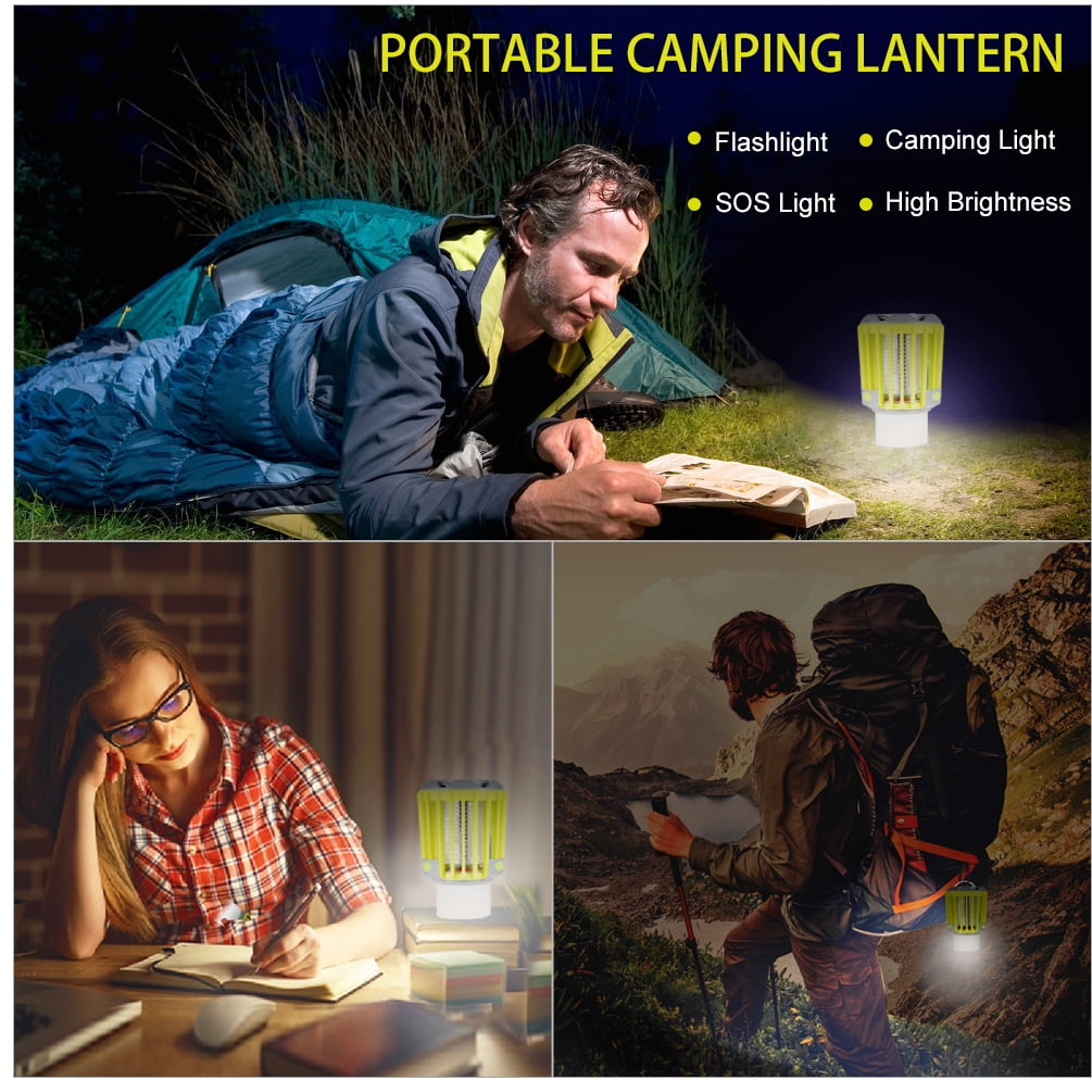 White Hanging Hook RUNACC 3-in-1 Mosquito Killer lamp,Portable Camping Lantern Compressible Bug Zapper Waterproof Flashlight with 2200 mAh Rechargeable /& Replaceable Battery