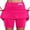 Skirt 112# Hot Pink, variant on oqasdz Women's Mid Rise Elastic Waist Solid Color Seamless Stretch Fit Culottes with Pocket Sports Workout Casual Fashion Outdoor Skirt