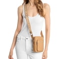 thumbnail image 3 of Michael Kors Women's Khai Nylon North South Small Phone Crossbody Bag (Peanut), 3 of 3