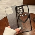 thumbnail image 4 of Compatible with iPhone 15 Pro Max Bling Case Shiny Love Heart Glitter Diamond Full Camera Lens Protection Electroplated Edge Bumper Luxury Fashion Shockproof Cover for Women Girls, 4 of 11
