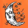 thumbnail image 6 of Wild Bobby Crescent Moon Astrology Puff Print Fashion Womens Graphic Tee, Orange, Large, 6 of 6