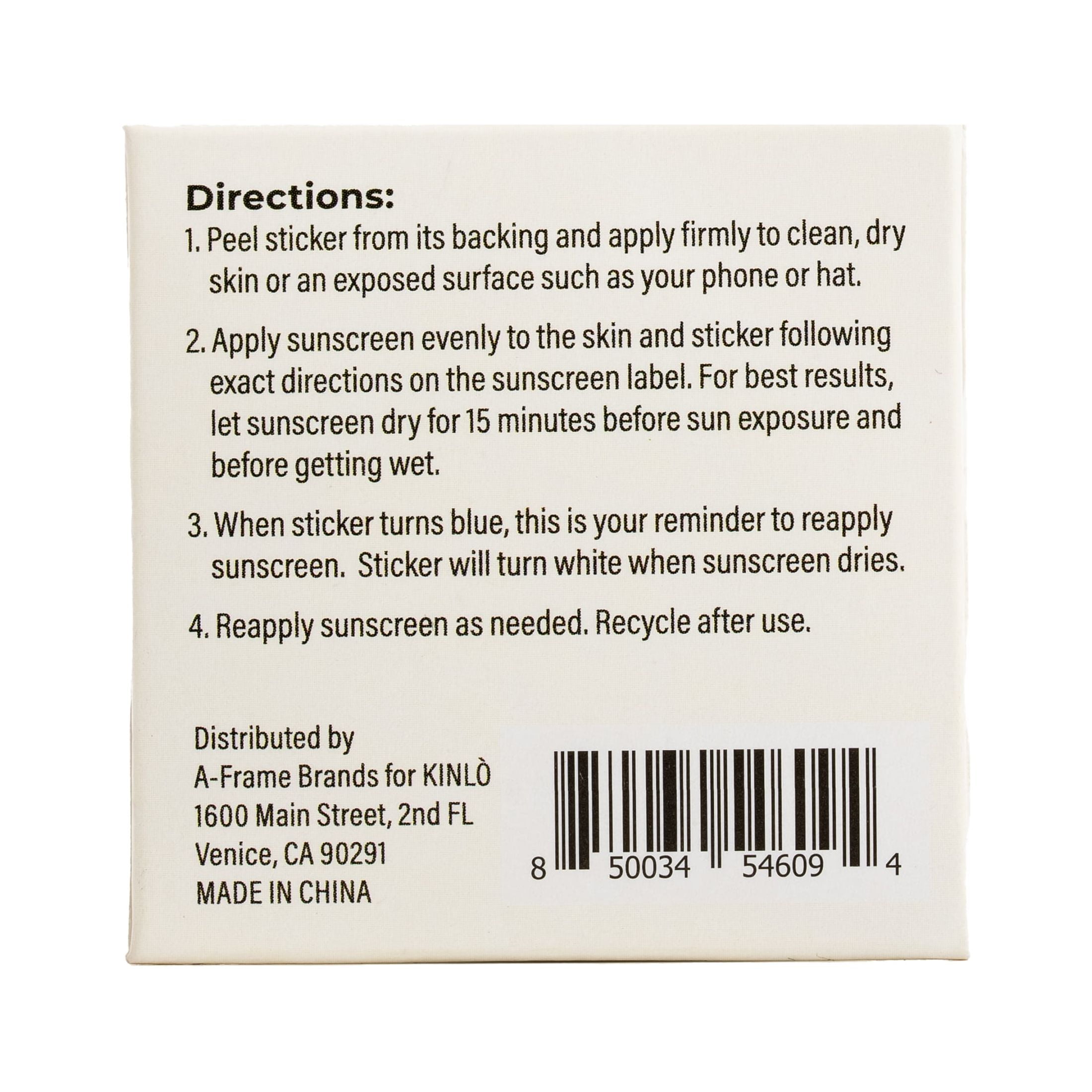 KINLO UV Detection "Stay Golden" Body Stickers 10ct