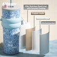 thumbnail image 6 of Sidagar 24 oz Insulated Tumbler with Straw and Strap, Stainless Steel Travel Mug For Women, Leopard Blue, 6 of 7