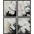 thumbnail image 2 of PixonSign Framed Wall Art Elegant Magnolia Prints, Set of 4 Watercolor Soft Floral Paintings, Nature Wilderness Wall Décor, Vintage Retro Adhesive Canvas Posters for Bedroom - 12"x16" Black, 2 of 5