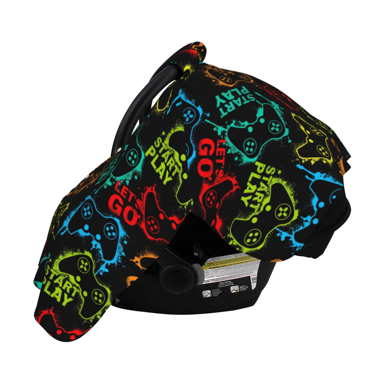 Naloa Play Game Start Baby Car Seat Cover, Breathable Baby Carrier Cover, Multiuse Baby Carrier Cover & Nursing Breastfeeding Cover