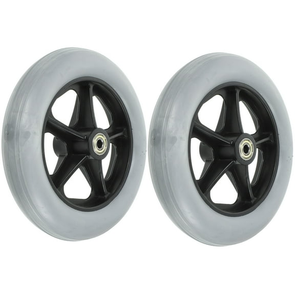2 Pcs Walker Replacement Wheels Wheelchair Solid Tires
