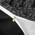 thumbnail image 4 of jejeloiu Mystical Tribal Duvet Cover Queen For Men Women,Boho Print Queen Bedding,Black Gray,Black Reversible,3pcs,1 Duvet Cover and 2 Pillowcases, 4 of 6