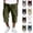 #02 Army Green, variant on Men's Corduroy 3/4 Cargo Pants Loose Fit Vertical Stripe Elastic Drawstring Waist Casual Bottoms with Side Cargo Pockets, #02 Blue, 3XL