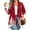 Red, variant on Women's Fall and Winter Fashion Casual Print Long Sleeve Mid-Length Cardigan Jacket, Christmas Theme for Holiday Season,Khaki,2XL