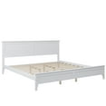 thumbnail image 5 of White King Bed Frame for Girls Boys, Pretty Platform Bed Frame with Headboard and Headboard, King Size Bed Frame Bedroom Furniture with Wood Slats Support, No Box Spring Needed, White, Q19508, 5 of 7