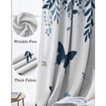 thumbnail image 6 of Blue Spring Botanical Blackout Curtains for Bedroom, Thermal Insulated Window Treatment, Weeping Eucalyptus Butterfly Grommet Top Blackout Draperies and Drapes for Basement 27.5"x39" 2 Panels, 6 of 8