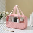 thumbnail image 4 of Soidarity Bolsa de maquillaje impermeable y transparente para viajar Mano de obra meticulosa y hermosa Bolsas de maquillaje transparentes rosa Type3 NO3, 4 of 6