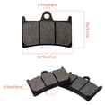 thumbnail image 5 of Cyleto Pastillas de freno delanteras y traseras para YAMAHA Roadstar 1700 XV1700 2004-2009 XV 1700 Road Star Midnight Silverado 2004 2005 2006 2007, 5 of 5