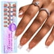 thumbnail image 1 of Uñas French Tip BtartBoxNails XCOATTIPS, largas y cuadradas, marrón, 1 of 7