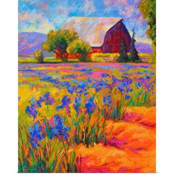 Great BIG Canvas | Rolled Marion Rose Poster Print entitled Iris Field