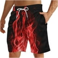 thumbnail image 1 of Pantalones Cortos Deportivos para Hombre, Pantalones Cortos de Playa con Cordón Impreso para el Día de la Independencia con Bolsillo Hechos de 95% Poliéster 5% Spandex, Pantalones Cortos Deportivos Pa, 1 of 4