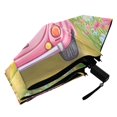 thumbnail image 5 of Easter Rabbit Driving on Beautiful Lane All Weather Umbrella Triple Folding Parasol 6 Ribs UV Protection Portable, 5 of 8