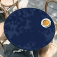 thumbnail image 3 of Navy Blue Table Cloth, Round Fitted Tablecloths with Elastic Edge, Modern Pure Navy Blue Wipeable Waterproof Table Cover for Kitchen Wedding 36-44 Inches, 3 of 4