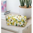 thumbnail image 7 of WIRESTER Rectangle Leather Cosmetic Bag, Makeup Bag for Women - Lemon Leaf Walnuts, 7 of 7