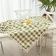 thumbnail image 3 of Xiao Hua Mantel rectangular a cuadros, resistente, de lino y algodón, antiarrugas, para primavera, verano, picnic, cocina, cena, restaurante, fiesta al aire libre (140 x 210 cm), verde, 3 of 5