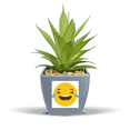 thumbnail image 1 of Laugh Cry Cute Online Chat Face Cartoon Fake Pineapple Flower Pot Vase Mini Decor, 1 of 3