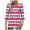 Hot Pink, variant on Scyoekwg 3/4 Sleeve Tunic Tops for Women V-Neck Three-Quarter Sleeve Pleated Tunic Shirts Tops for Women Trendy Striped Dressy Casual Blouse Lightweight Loose Blouses (Black,L)