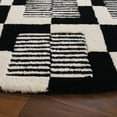 thumbnail image 3 of SAFAVIEH Metro Bertrand Geometric Area Rug, Black/Ivory, 6' x 6' Round, 3 of 10