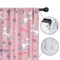 thumbnail image 4 of Blackout Kids Curtains,Pink Cartoon Unicorn Space Pattern Childrens Insulated Curtains Set Of 2,Bedroom Essentials,Toddler Room Decor 52"x84", 4 of 5