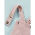 thumbnail image 6 of Franhais Girls Buttons Decor Jumpsuit, Plain Bodysuit, Wide Shoulder Straps One-Piece Clothes, 6 of 9