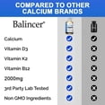 thumbnail image 3 of Balincer Calcium & Vitamin D3 Supplement, with Calcium D3+K2+B12, Support Immune Health, 120 Capsules, 3 of 10