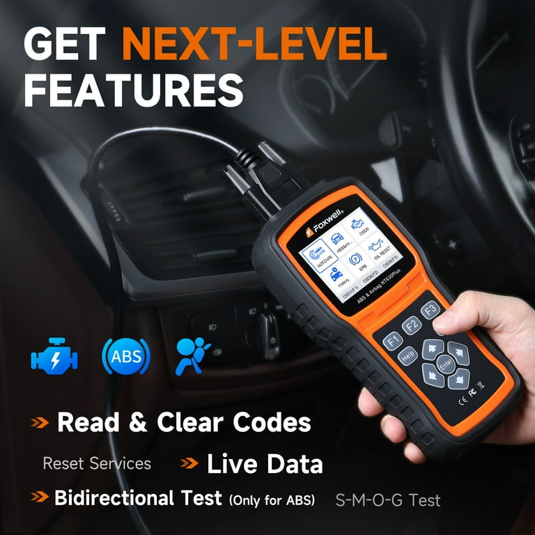 Foxwell NT630 Plus Diagnostic Machine for Cars, ABS Bleeder, SRS