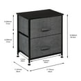 thumbnail image 2 of Topcobe 2 Drawers Night Stand, Double Layer End Table Storage Tower For Bedroom, Hallway, 2 of 8