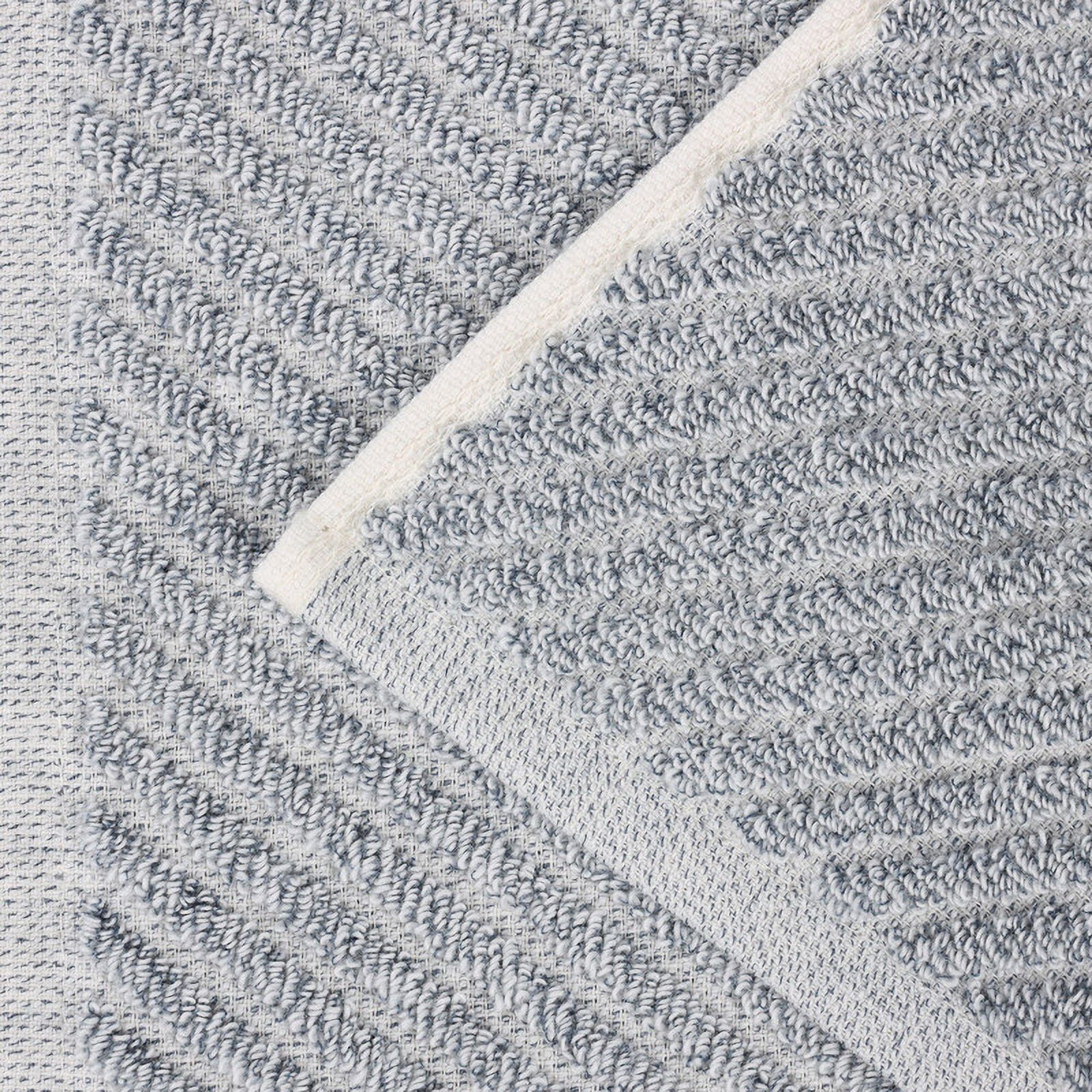 Superior Amelia Viscose Cotton Blend Medium Weight Hand Towels, Set of 6, Denim Blue