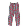 thumbnail image 4 of Xecao Hand Drawn Strawberry Men's Straight Lounge Pajama Pants: The Ultimate in Comfortable Sleepwear, 4 of 9