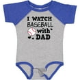 thumbnail image 3 of Inktastic I Watch Baseball with My Dad Boys or Girls Baby Bodysuit, 3 of 5