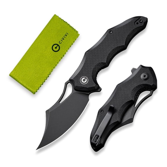 CIVIVI Chiro Pocket Knife for EDC, Folding Knife with Flipper 3.1" 14C28N Blade G10 Handle, Utility Knife for Men Women C23046-1
