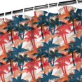 thumbnail image 4 of Ocean Palm Tree Print Shower Curtain 36x72, Quick-Dry Polyester with Hooks, Summer Tropical Paradise Vibe for Bathroom, 4 of 5