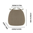 thumbnail image 3 of Arestory Chair Cushion with Ties for Dining Chairs - Thick and Comfortable Non Slip Kitchen Seat Pad for Dining Room with Machine Washable Cover [17 X 16 Inches] - Coffee, 3 of 7