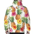 thumbnail image 7 of Balery Hawaiian Pineappl Pattern Mens Hoodie Kangaroo Pocket Hoodie Pullover Hooded Sweatshirt Ideal for Daily Wear Travel and Home-Large, 7 of 7